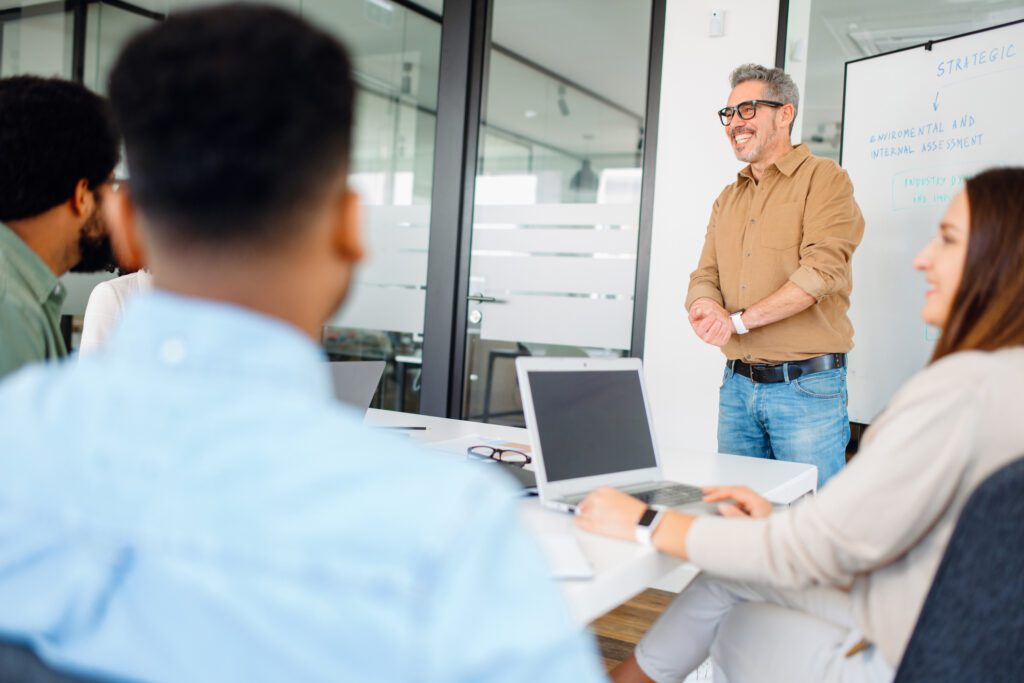 Leader engaging key stakeholders to drive organizational growth