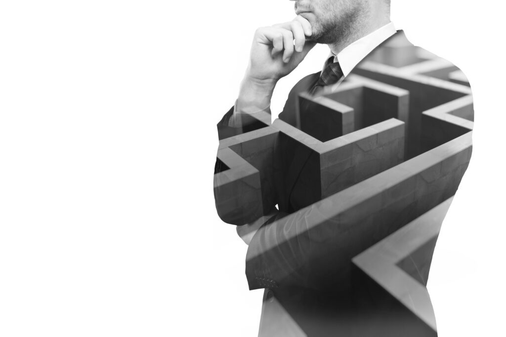 Confident executive practicing self-awareness for effective leadership